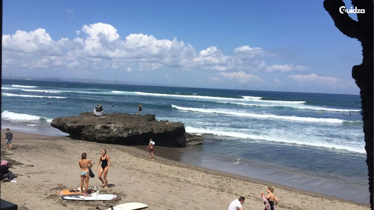 surfing in canggu